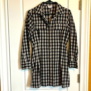 Plaid mini dress with collar